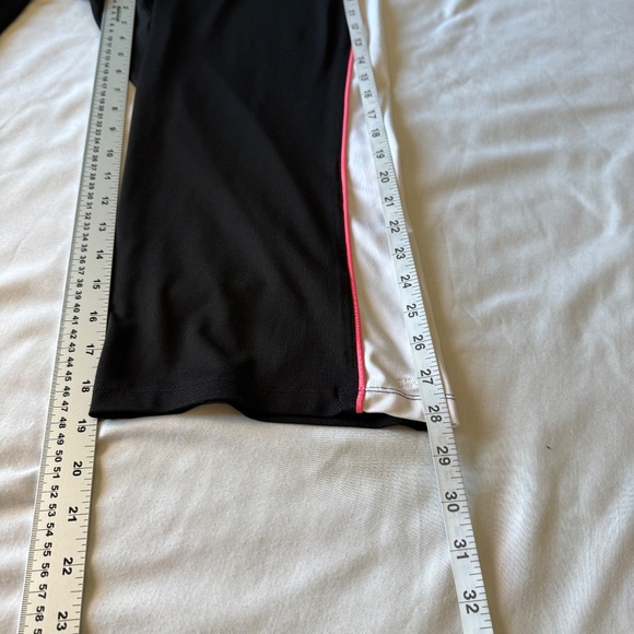 Izod Performx Women's Athletic Capri Yoga Pant Leggings Black Medium Stripe - Picture 9 of 12